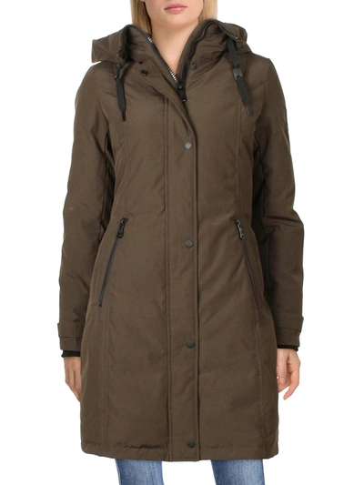 Vince Camuto Womens Down Warm Parka Coat In Green