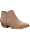 Style & Co Wileyy Womens Faux Suede Comfort Booties In Grey
