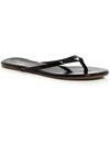 TKEES GLOSSES WOMENS PATENT LEATHER SLIDE FLIP-FLOPS