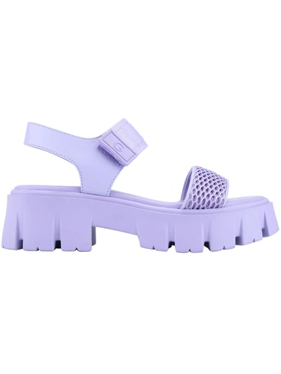 Gbg Los Angeles Premia Womens Ankle Strap Lugged Sole Slide Sandals In Purple