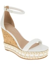 Bcbgeneration Narida Womens Faux Leather Platform Espadrilles In White