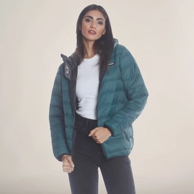 Members Only Women's Solid Packable Oversized Jacket In Green