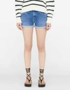 Frame (bio)degradable Le Grand Garçon Cutoff Denim Shorts In Blue