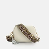 APATCHY LONDON STONE LEATHER CROSSBODY BAG WITH LEMON CHEETAH STRAP