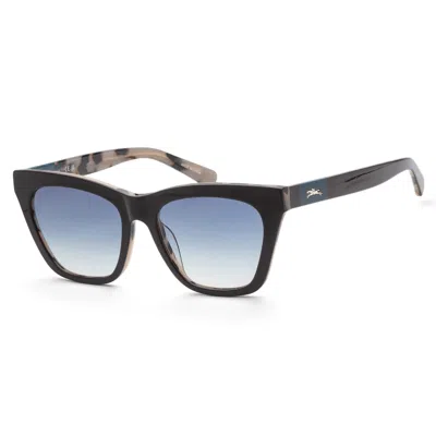 Longchamp Women's Lo715s-201 Fashion 54mm Milky Havana Brown Sunglasses In Black