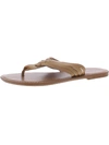 ARIZONA JEANS CO. ALIX WOMENS FAUX LEATHER WOVEN THONG SANDALS