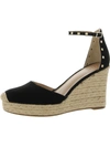 Inc Masin Womens Studded Ankle Wedge Heels In Black