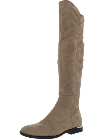 Nine West Womens Suede Tall Over-the-knee Boots In Grey