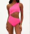 Beach Riot Celine One Piece In Strawberry In Pink