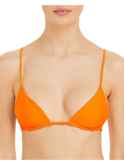 Jade Swim Via Womens Slide Halter Bikini Swim Top In Orange