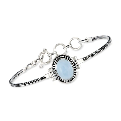 Ross-simons Blue Opal Bracelet In Sterling Silver