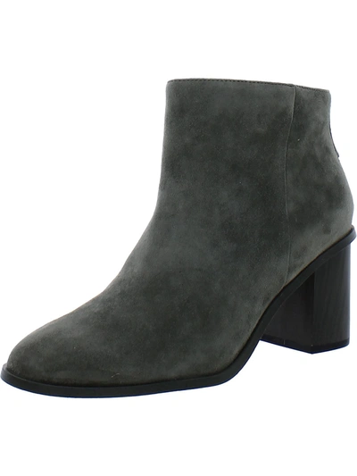 Splendid Magnolia Womens Suede Zipper Ankle Boots In Green