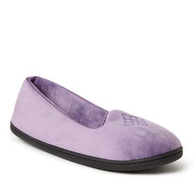 Dearfoams Womens Rebecca Microfiber Velour Closed Back Slipper In Multi