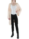 Anne Klein Peplum Long Cardigan In White