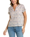 Splendid Kinsley Print Blouse In Beige