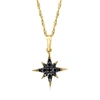 RS PURE BY ROSS-SIMONS BLACK DIAMOND NORTH STAR PENDANT NECKLACE IN 14KT YELLOW GOLD