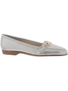 Amalfi By Rangoni Oste Womens Leather Slip On Loafers In White
