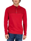 CLUB ROOM MENS MOCK NECK HENLEY PULLOVER SWEATER