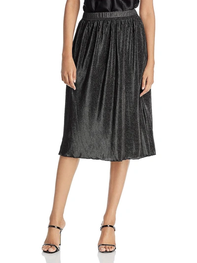 Chenault Womens Foiled Pull On A-line Skirt In Grey