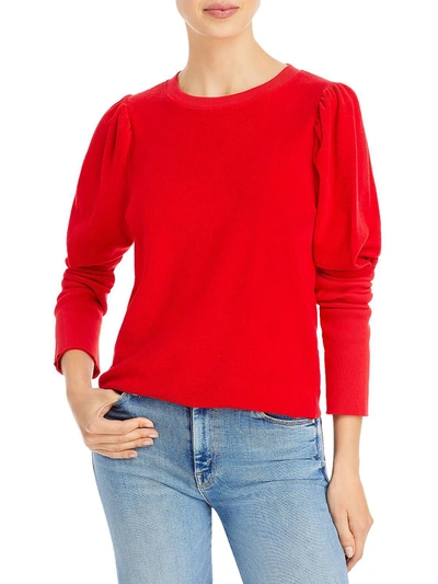 Goldie Puff Sleeve Sweatshirt In Red