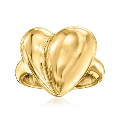 Ross-simons Italian 14kt Yellow Gold Asymmetrical Heart Ring