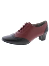 AUDITIONS FIRST CLASS WOMENS LEATHER BLOCK HEEL OXFORD HEELS