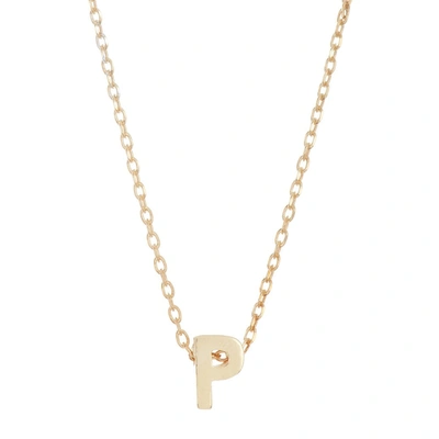 Adornia Mini Initial Necklace Gold