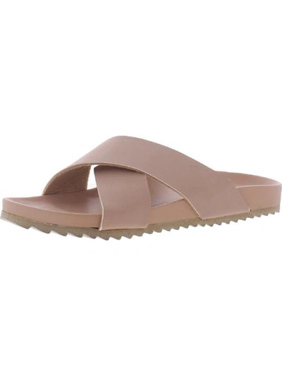 Stylus Frivil Womens Casual Footbed Slide Sandals In Beige