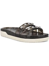 Marc Fisher Ltd Trent Womens Embellished Flats Slide Sandals In Black