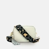 APATCHY LONDON LIGHT GREY LEATHER CROSSBODY BAG WITH GREY LEOPARD STRAP