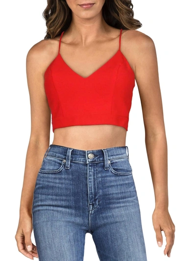 B Darlin Juniors Womens Lace Back Special Occasion Crop Top In Red