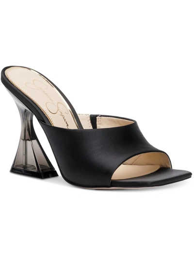 Jessica Simpson Sanaa Womens Slip-on Square Toe Mules In Black