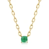 ROSS-SIMONS EMERALD PAPER CLIP LINK NECKLACE IN 18KT GOLD OVER STERLING