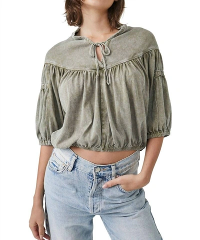 Free People No Good Alone Tee In Willow In Green