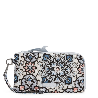 Vera Bradley Cotton Rfid Tech Wristlet In White