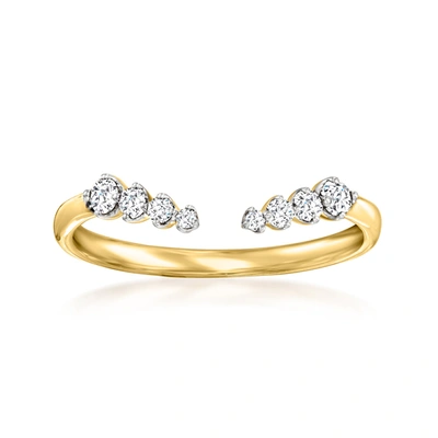Rs Pure By Ross-simons Diamond Open-space Ring In 14kt Yellow Gold In Silver