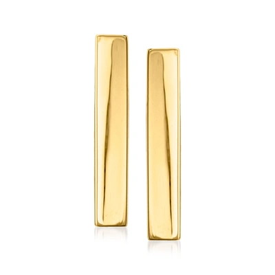 Ross-simons Italian 18kt Yellow Gold Bar Earrings