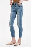 DEAR JOHN DENIM GISELE HIGH RISE ANKLE SKINNY JEANS TAHITI IN MEDIUM WASH
