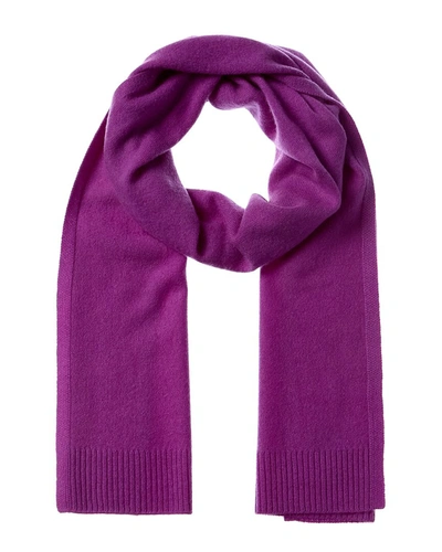 Qi Cashmere Jersey Cashmere Scarf In Purple