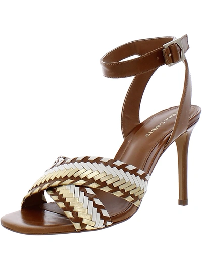 Vince Camuto Ambrinna Womens Leather Open Toe Ankle Strap In Brown