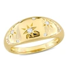 Mimi & Max 1/10ct Tdw Diamond Dome-shaped Star Ring In 10k Yellow Gold In Gold
