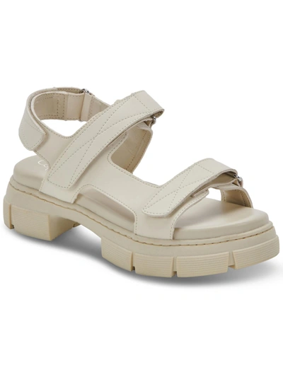 Aqua College Hux Womens Casual Open Toe Platform Sandals In White