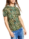 Inc Mens Hooded Print T-shirt In Green