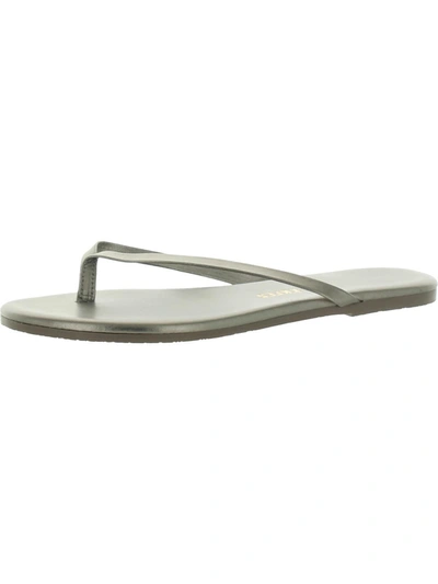Tkees Metallics Womens Fashion Flip Flops Pool Slides In Grey