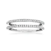 Ross-simons Diamond Jewelry Set: 2 Stackable Rings In Sterling Silver In Silver