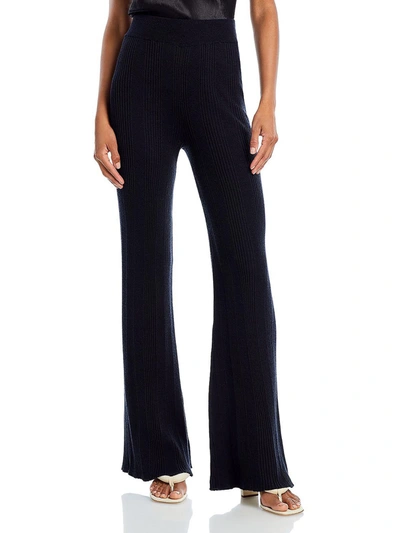 Remain Womens Wool Ribbed High-waist Pants In Blue