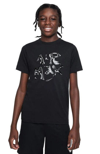 Nike Kids' Sportswear Air Max Cotton Graphic T-shirt In Black