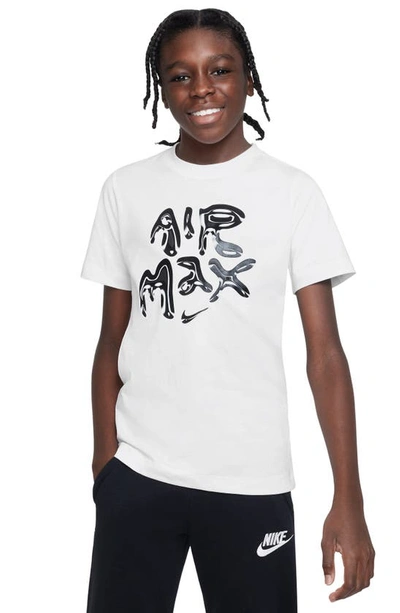 Nike Kids' Sportswear Air Max Cotton Graphic T-shirt In White