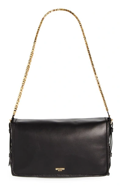 Moschino Women's Medium Leather Shoulder Bag In Black