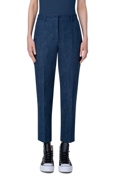 Akris Flavin Stretch Denim Ankle Pants